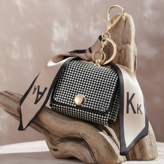Mini Moedeiro Luxury Black – Brilho e Funcionalidade no seu Dia a Dia