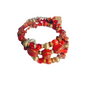 Pulseira de Senhora em Fantasia, Pedras Vermelhas