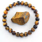 Pulseira de Homem com Pedras Olho de Tigre