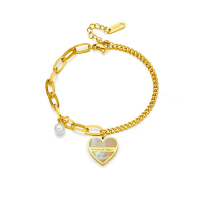 Pulseira de Senhora Dieyuro em Aço Inoxidável 316L, Coração.