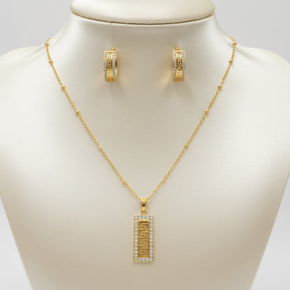 Conjunto de Senhora em Ouro Laminado 14K Versace