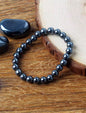 Pulseira de Homem com Pedras Hematitas