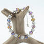 Bracelet pour Femme en Cristal Rose et Gris