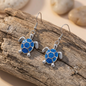 Women's Blue Turtle Pendant Necklace in Stainless Steel