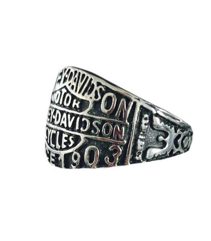 Anel de Homem em Aço Inoxidável 316L, 1903 Harley D.