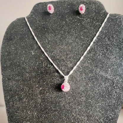Conjunto de Senhora, Swarovski Rosa