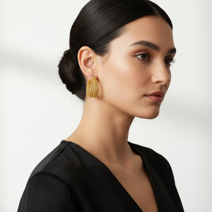 Créoles pour femme en or laminé 18k