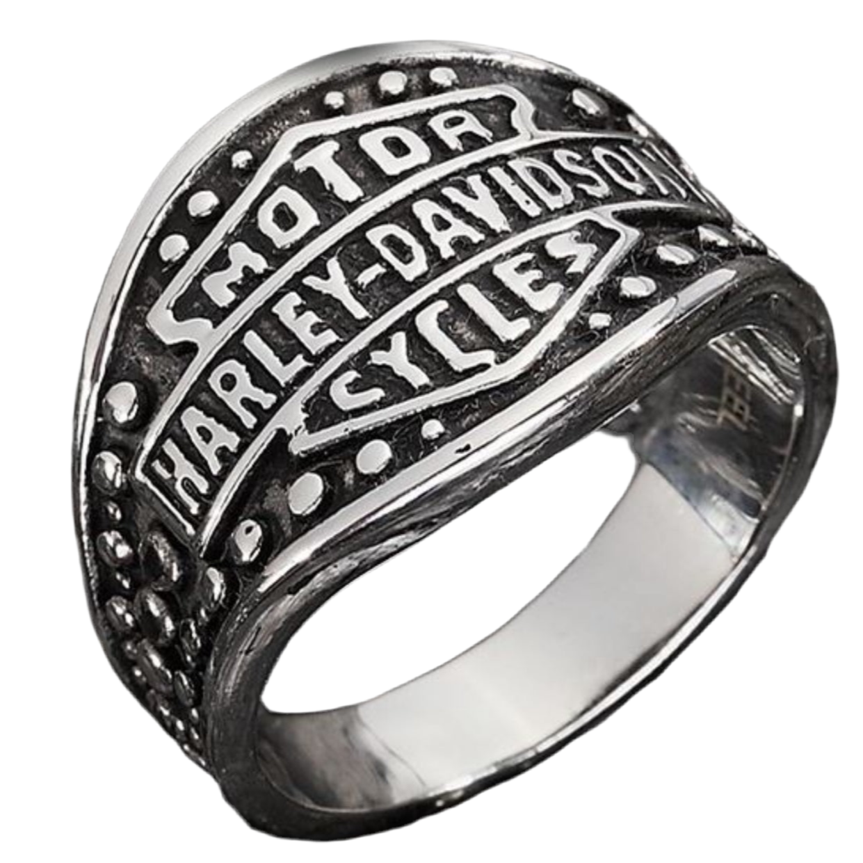 Anel de Homen em Aço Inoxidável 316L, Harley D.