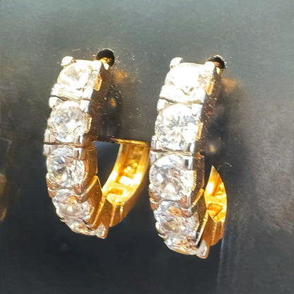 Argolas em Ouro Laminado 18K com Safiras