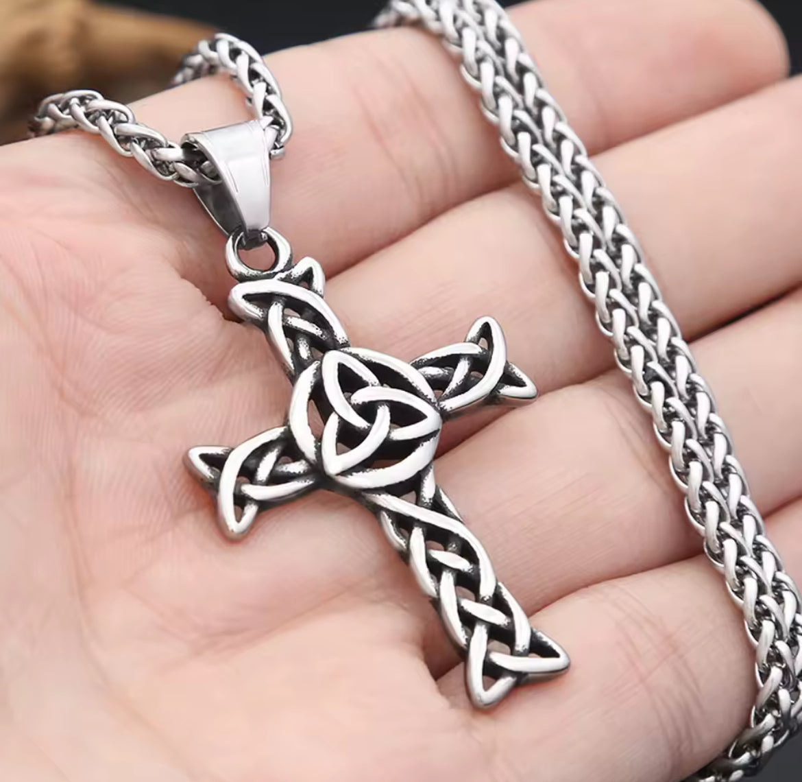 Colar de Homem em Aço Inoxidável 316L Nórdico Viking Nós Delta