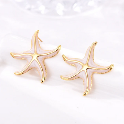 Brincos Estrela-do-Mar em Aço – O Toque Mágico do Oceano no Seu Look