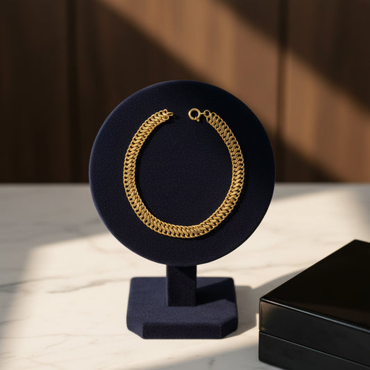Pulseira de Homem em Ouro Laminado 10K, Corrente
