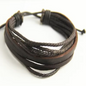 Pulseira de Homem em Couro Castanho