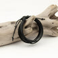 Pulseira de Homem em Couro Preto