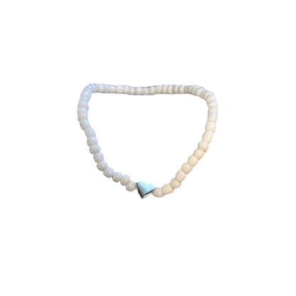 Pulseira de Senhora em Fantasia, Missangas com Coração