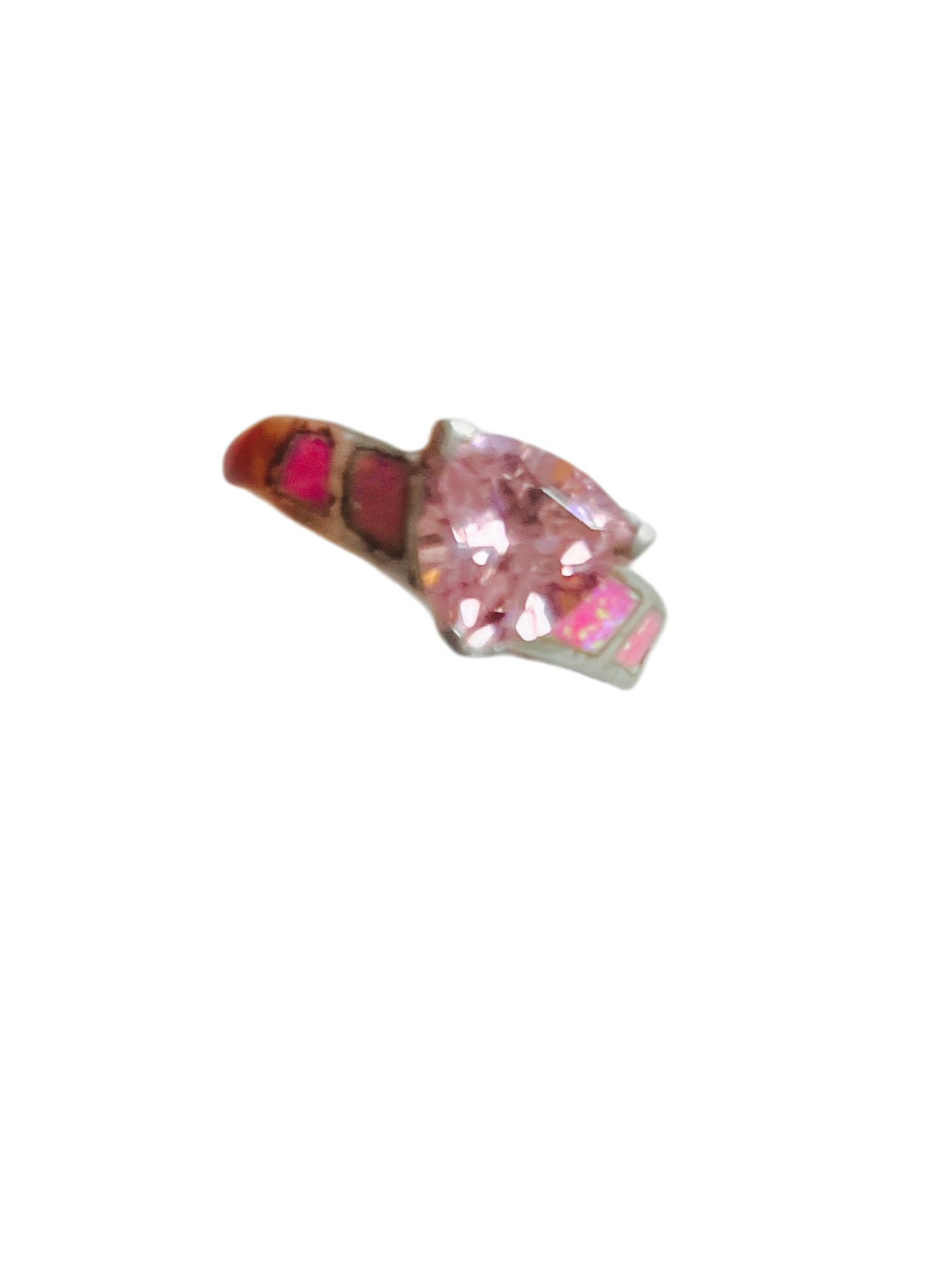 Anel de Senhora em Fantasia com Diamante Sintético