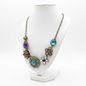 Collier pour femme, vintage avec des fleurs en cristaux de style européen