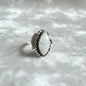 Bague en argent avec pierre naturelle Lune Indienne T:9.75