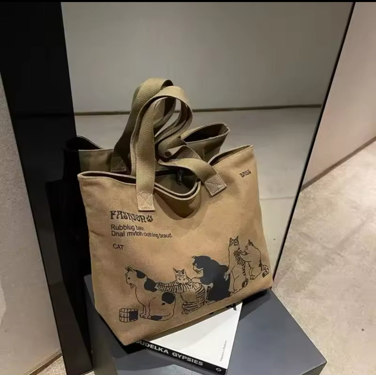Saco Compras Estampado Gatos