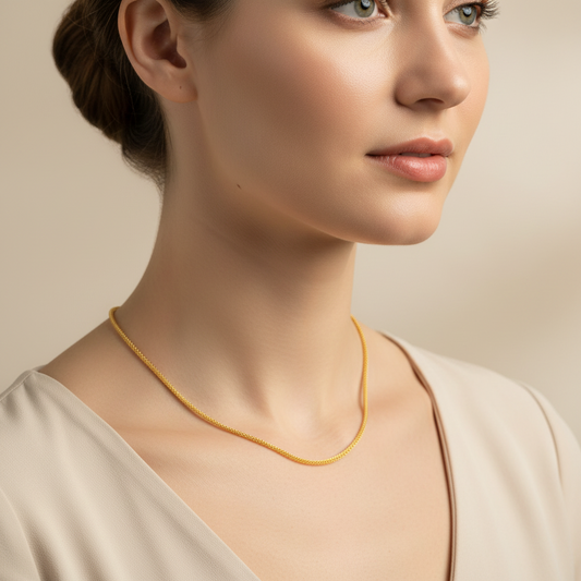 Fio de Senhora em Ouro Laminado 14K