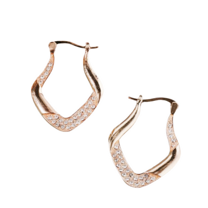 Argolas de Senhora em Ouro Laminado 18K com Zircão