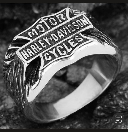 Anel de Homen em Aço Inoxidável 316L, Harley D.