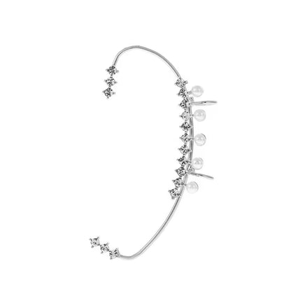 Boucle d'oreille manchette pour femme avec zirconiums cubiques