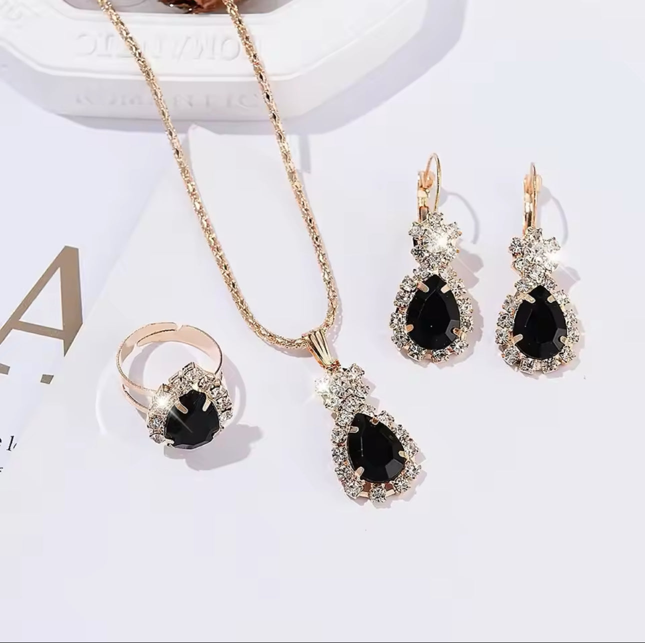 Conjunto de Senhora, Strass 3 Peças