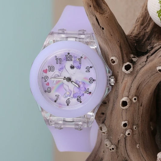 Relógio Mágico Unicorn Dream – Com Luzes LED Coloridas