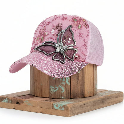 Boné de Rede Respirável Butterfly Gloss – Rosa Soft