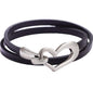 Collier/Bracelet en Cuir pour Femme, Cœur