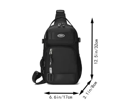 Mochila Sling Multiusos em Tecido Oxford – Compacta e Resistente