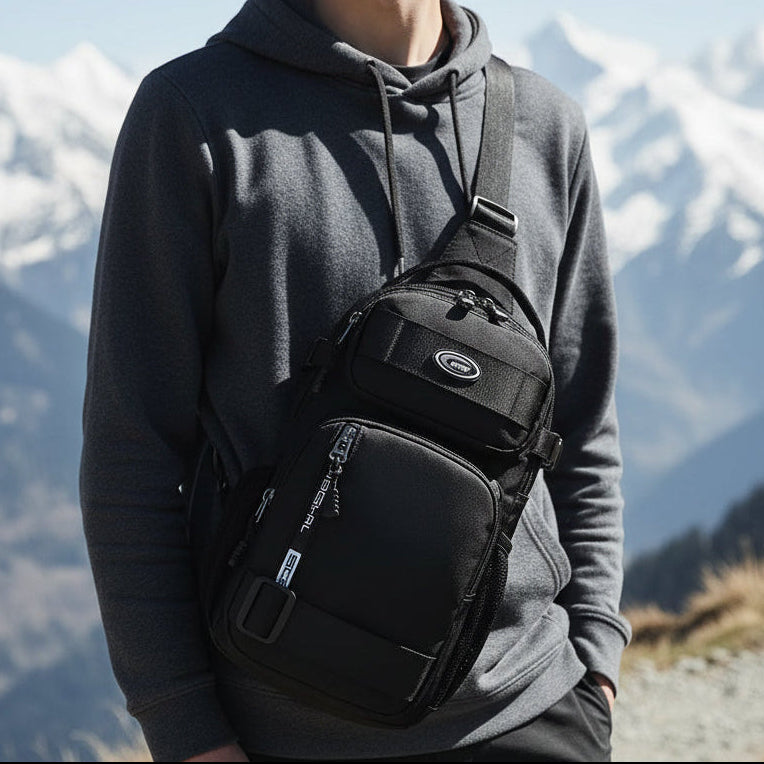 Mochila Sling Multiusos em Tecido Oxford – Compacta e Resistente