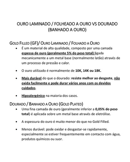 Argolas Pequenas em Ouro Laminado 14K Zircões
