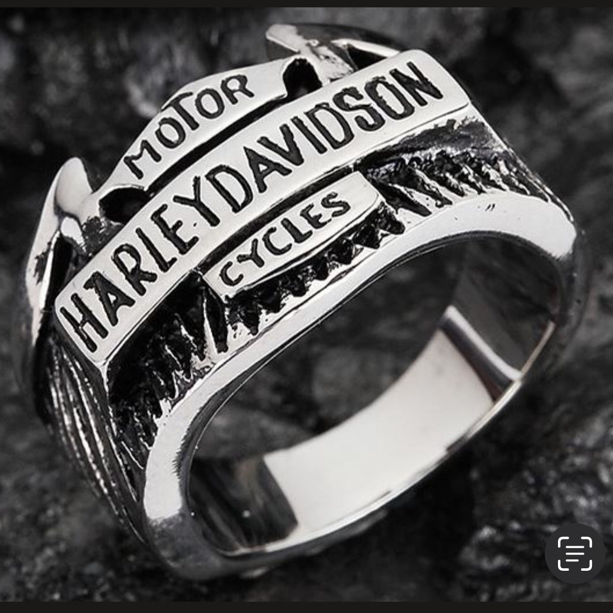 Anel de Homen em Aço Inoxidável 316L, Harley D.