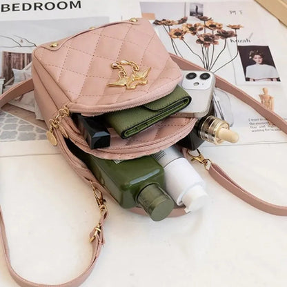 Mochila Rosa PQ com Flamingos