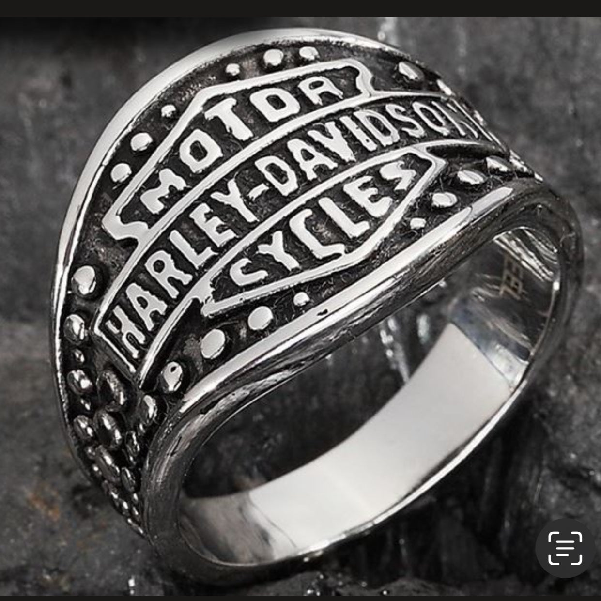 Anel de Homen em Aço Inoxidável 316L, Harley D.