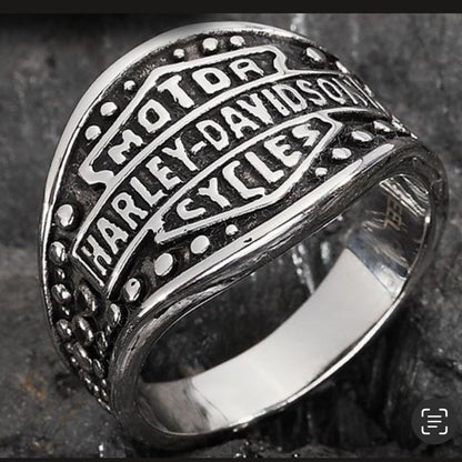 Anel de Homen em Aço Inoxidável 316L, Harley D.
