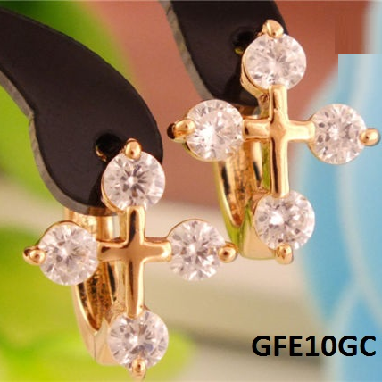Argolas Pq Ouro Laminado 10k com Zircões
