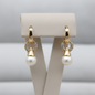 Argolas de Senhora em Ouro Laminado 18K com Pérola