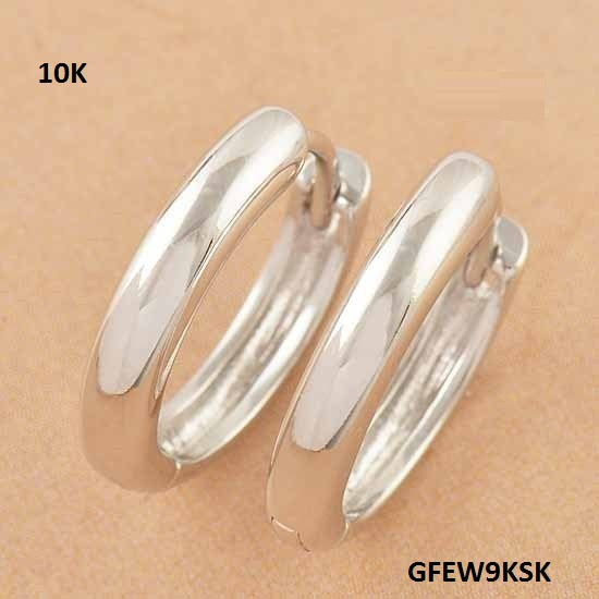 Argolas Pequenas em Ouro Laminado Branco 10K