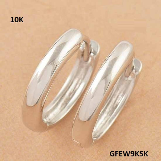 Argolas Pequenas em Ouro Laminado Branco 10K