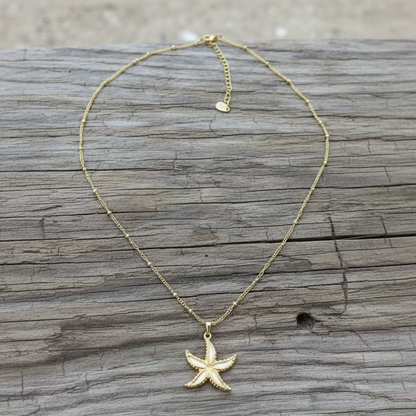 Colar Estrela do Mar Branca – Coleção Mar e Vida