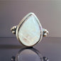 Bague en argent avec pierre naturelle Lune Indienne T:9,25