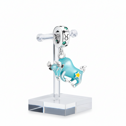 Conta em Prata 925, Touro Azul