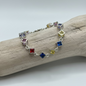 Bracelet Femme Plaqué Argent, Cubes Colorés