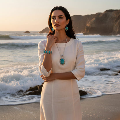Conjunto Antique Turquoise: A Alma do Estilo Boémio no Seu Visual