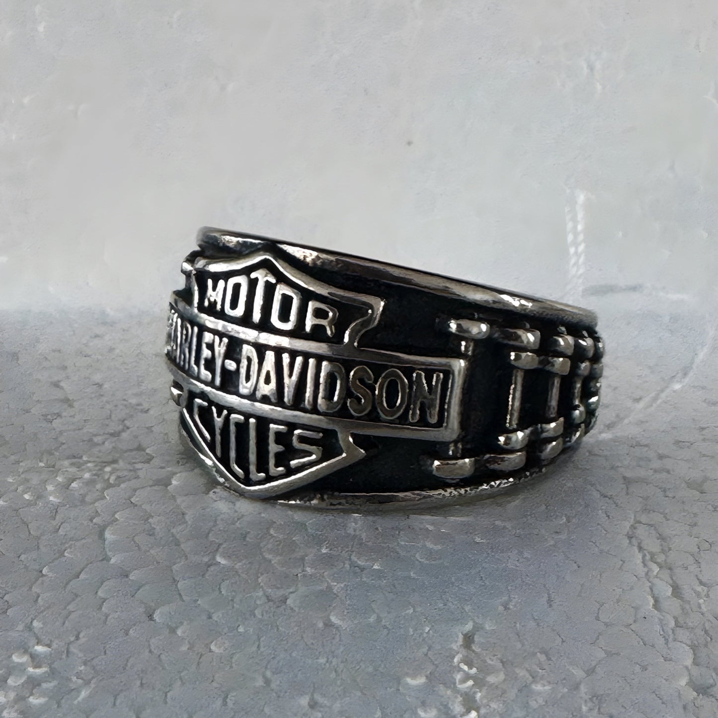 Anel de Homem em Aço Inoxidável 316L, Harley D. Corrente