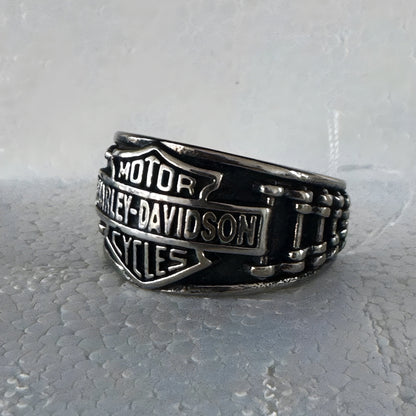 Anel de Homem em Aço Inoxidável 316L, Harley D. Corrente