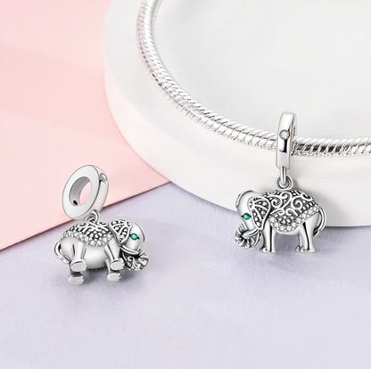 Conta em Prata 925, Elefante Indiano